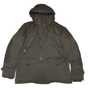 Polo Ralph Lauren Mens Puffer Down Hooded Jacket Olive Green Size 2XL XXL